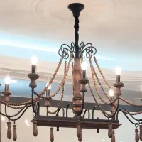 حراج کارخانه سارینا(لوستر چوبی فرانسوی )|لوستر و چراغ آویز|کرج, المهدی|دیوار