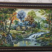 تابلو نقاشی کار دست 70در 80 بزرگ وشیک|تابلو، نقاشی، عکس|مشهد, رضاشهر|دیوار