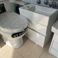 توالت فرنگی،کاسه توالت،روشویی کابینتی،اینه باکس و.