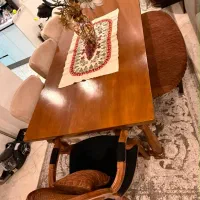ست میز ناهارخوری ۸ نفره چوبی لوکس، در حد نو