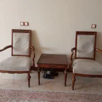 دوعددمبل استیل ومیز عسلی