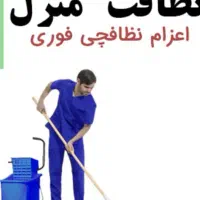 کلیه خدمات نظافتی توسط خانم وآقاپذیرفته می شود