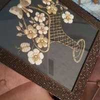 تابلو پیله ابریشم سرمه دوزی