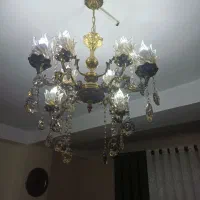 دو عدد لوستر برنجی در حد نو،|لوستر و چراغ آویز|رباط‌کریم, مسکن مهر آبشناسان|دیوار