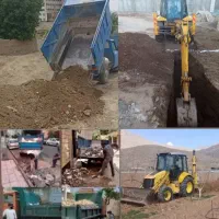 حمل نخاله استخر کانال نیسان کمپرس بیل میکانیکی بکو