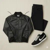 کاپشن زمستونی چرم مدل HeatShield/گرم، نرم و بادوام|لباس|دوگنبدان, |دیوار