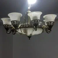 لوستر  ۸شاخه طرح برنز|لوستر و چراغ آویز|فردیس, مجموعه کارخانه جات مپنا|دیوار