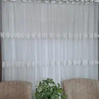 پرده پانچ جنس حریر خامه دوزی