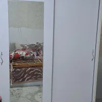 کمد دو دره کشویی آینه دار با دراور