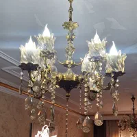 لوستر برنجی ۴ شاخه