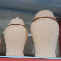 ست دکوری ظروف سفالی بسکوویتی