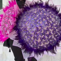 بوکت پروانه ای و گل های ربانی|گل مصنوعی|گرگان, |دیوار