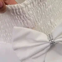 لباس عروس دخترانه سالم و نو با تور سر و حلقه گل|کفش و لباس بچه|تهران, جوانمردان (اندیشه)|دیوار