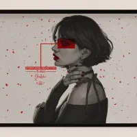 تابلو مدرن A2 طرح اختصاصی - نام اثر Veiled Vision