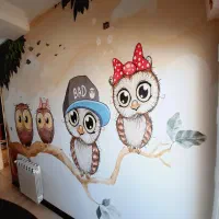 کاغذدیواری پارکت قرنیز آینه دکوراتیو