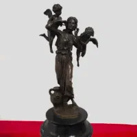 مجسمه برنز مادر۲فرشته Hong برنزی