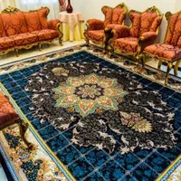 روفرشی کشدار و کاور فرش کد ۱۷۲ مهباف زمینه مشکی