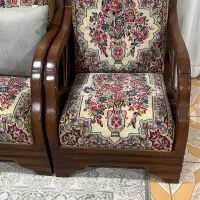 مبل قالی دستباف کرمان رنگ کرم هشتاد جفت