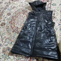 پافر مشکی چرم