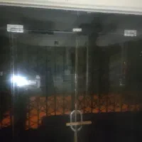 شیشه درب باز شو سکوریت و حفاظ ریلی اکاردئونی|حراج|رفسنجان, |دیوار