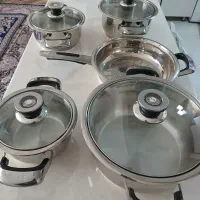 قابلمه استیل کف چدن ترکیه ۹ پارچه