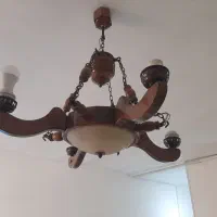 لوستر چوبی شیک  ۴شلعه