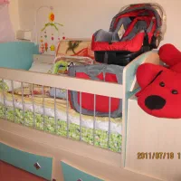 سرویس خواب کودک‌نوجوان با کمد ویترین بغلتختی تشک|تخت و سرویس خواب|تهران, پرستار|دیوار