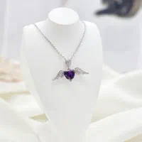 گردنبند بال فرشته نقره یاقوت سرخ و کبود کد۰۴۳۱|بدلیجات|تبریز, |دیوار