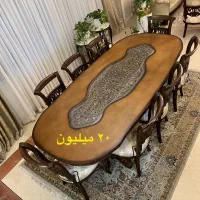 ست مبلمان با میزناهارخوری|مبلمان خانگی و میز عسلی|تهران,  امام زاده قاسم (نیاوران)|دیوار