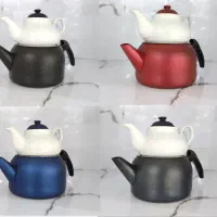 کتری و قوری گرانیتی توپی رنگی