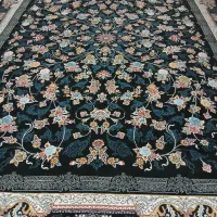 فرش ۱۲متری جفت زمینه افشان مشکی