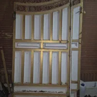 درب حیاط دو لنگه سنگین