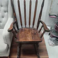 صندلی راک چوبی