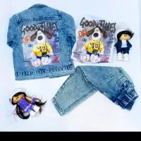 ۴ تیکه جین پر  سایز ۲تا ۱۶ سال|کفش و لباس بچه|رباط‌کریم, رباط‌کریم|دیوار