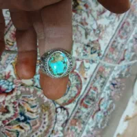 ۱عددانگشتر نقره بانگین فیروزه شجری اصل