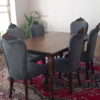 میز نهار خوری شش نفره چوب راش