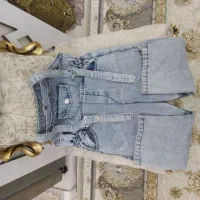 کت و شلوار لی دخترانه|کفش و لباس بچه|سهند, |دیوار