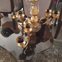 لوستر ۳ شاخه در حدنو روکش آب طلا