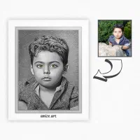 نقاشی چهره،‌پرتره از روی عکس|تابلو، نقاشی، عکس|تهران, شهر زیبا|دیوار