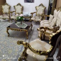 میز ناهارخوری و مبل استیل و ساعت ایستاده|مبلمان خانگی و میز عسلی|رباط‌کریم, رباط‌کریم|دیوار