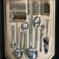 سرویس قاشق چنگال ۲۴ نفره با جعبه طبقاتی|ظروف سرو و پذیرایی|تهران, پاسداران|دیوار