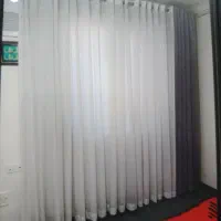 ۲ عدد پرده حریر پانچ به همرا دکوری پانچ