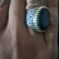 انگشتر لعل و یشم معدنی