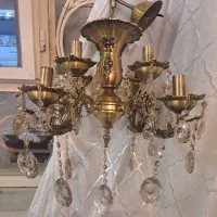 لوستر برنز اصل|لوستر و چراغ آویز|آبدانان, |دیوار