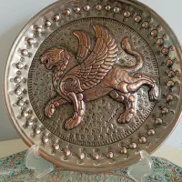 بشقاب های مسی قلم زنی|صنایع دستی و سایر لوازم تزئینی|جاجرود, |دیوار