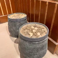 دو عدد گلدان به همراه سینی