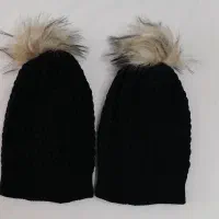 کلاه بافت پوم دار دخترونه