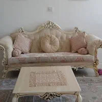 مبل ۷ نفره کلاسیک با جلو مبلی و عسلی و میز بار|مبلمان خانگی و میز عسلی|رباط‌کریم, رباط‌کریم|دیوار
