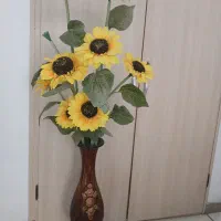 گل آفتابگردان مصنویی 5 شاخه ی بزرگ