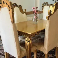 میز نهار خوری چوبی ۴نفره|میز و صندلی غذاخوری|شهرکرد, |دیوار
